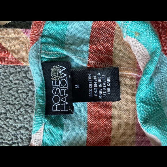 Rosie Harlow Womens Striped Square-Neck Dress - Picture 5 of 7